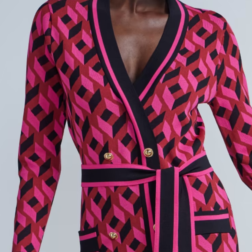 Pink & Red Sweater Dress XL